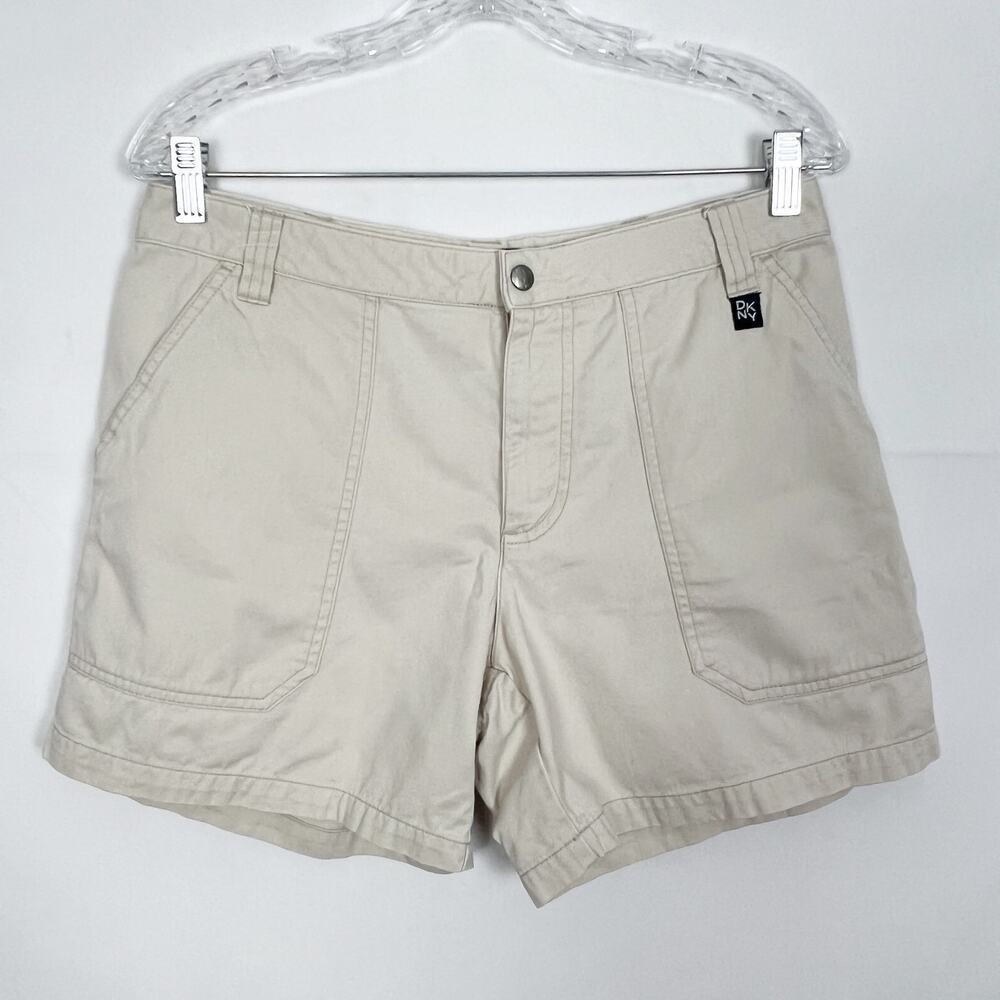 DKNY Jeans 100% Cotton High-Rise Beige Shorts Size 6